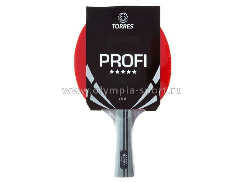 Ракетка для н/т TORRES Profi 5*, для спортсменов, накладка 2,0мм, конич. ручка
