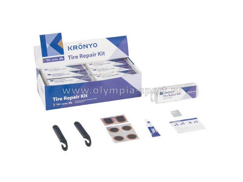 Велоаптечка KRONYO TBIC-31C (6 заплаток+клей+терка+монтажки)