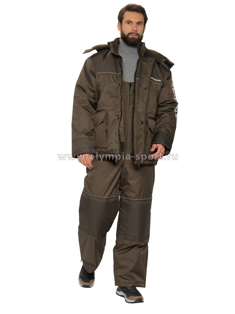 Костюм зимний Huntsman Полюс цв.хаки тк.Cell
