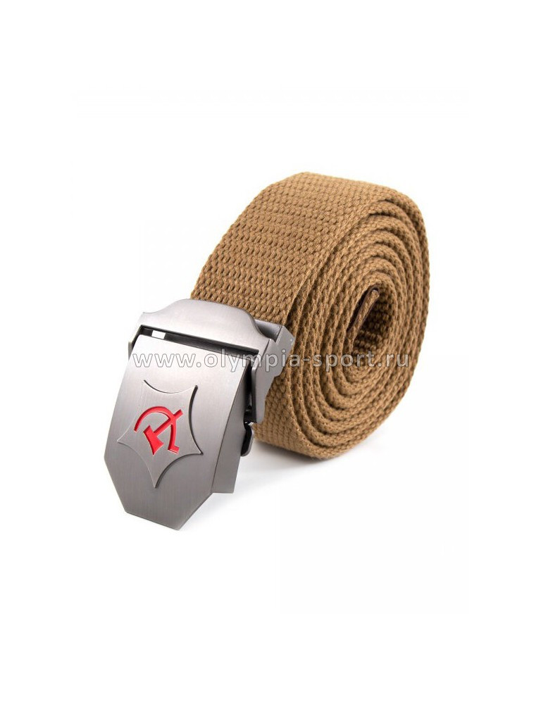 Ремень Следопыт Звезда Серп и Молот 1400*36мм текстиль, хаки