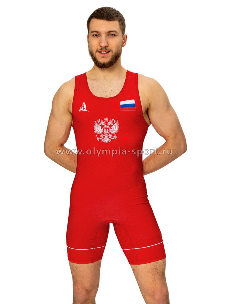 Трико борцовское р.48 Г цвет красный 6261