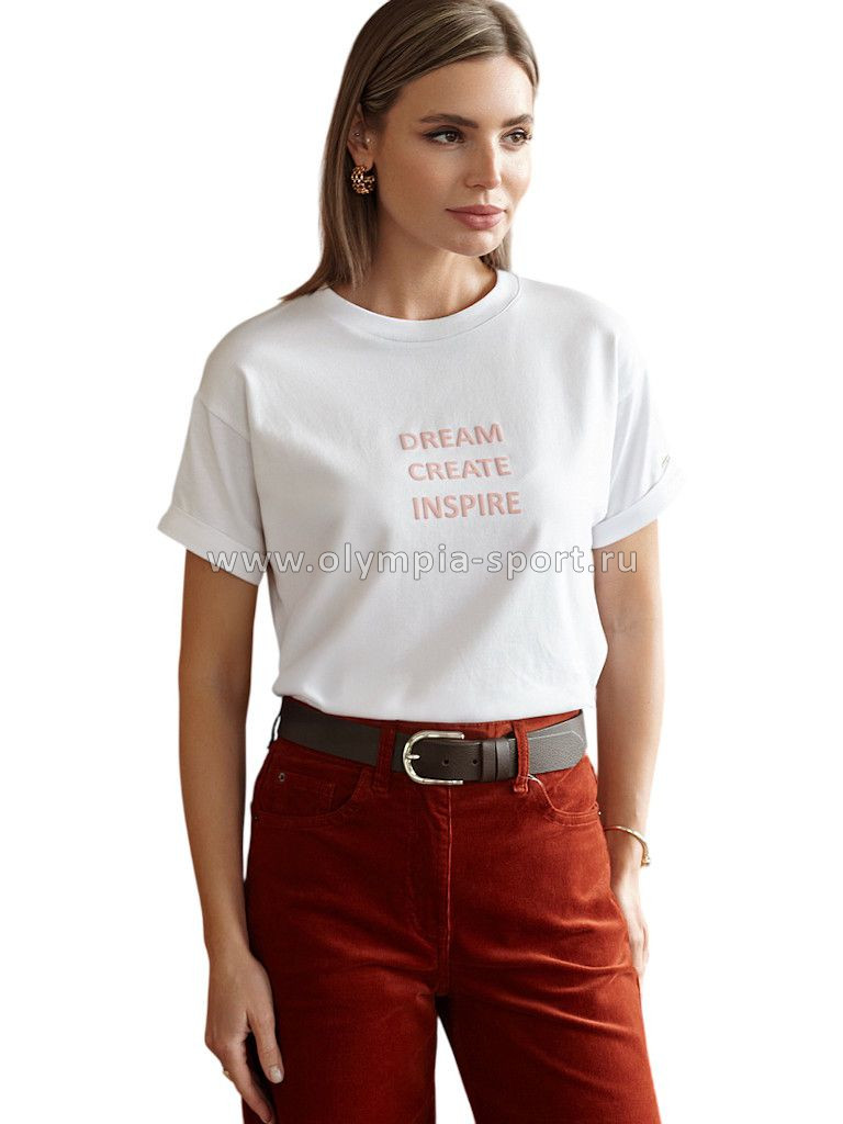 Футболка женская Vilatte D49.117 белый_create