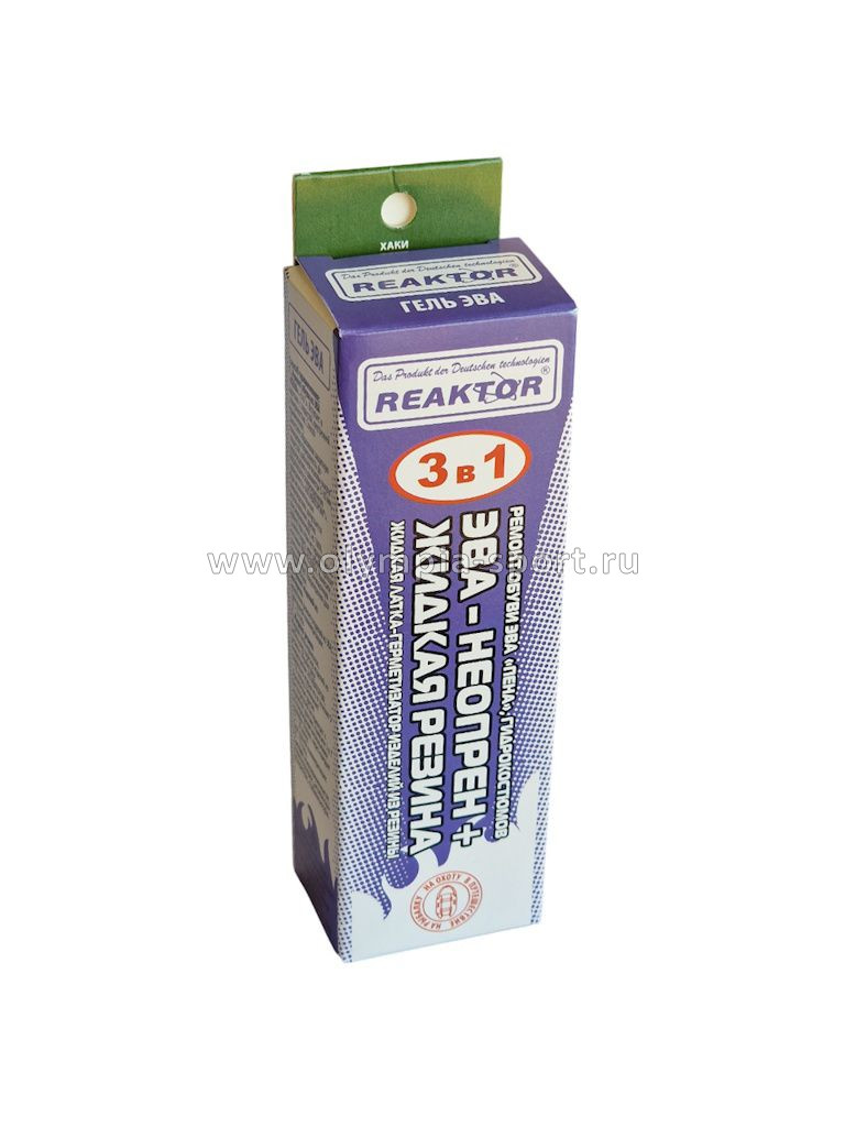 Клей 3в1: Эва + Неопрен + Жидкая резина 30мл хаки
