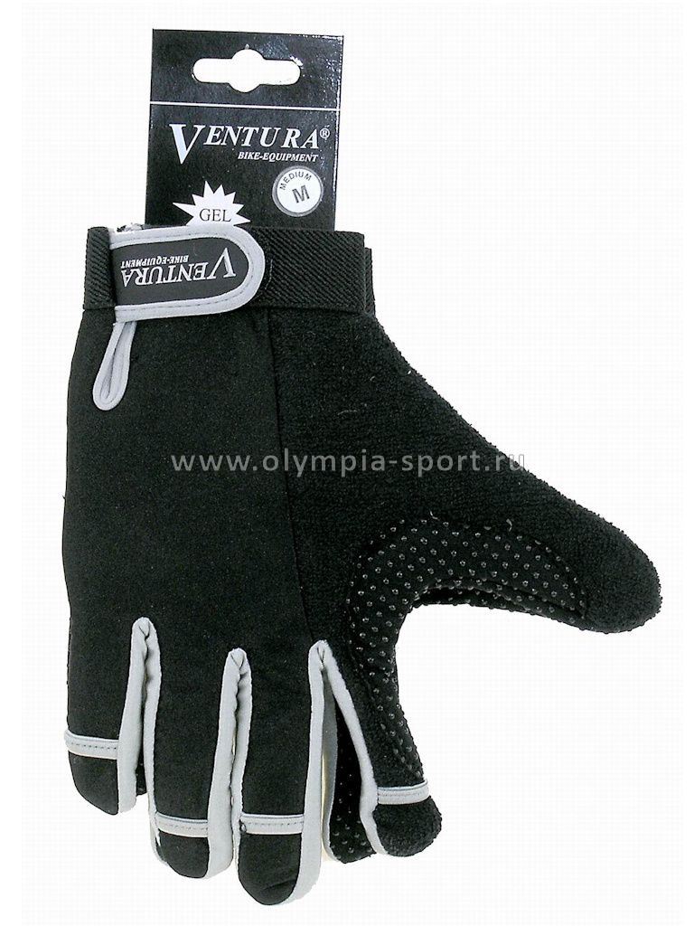 Велоперчатки Ventura гель/лайкра, антискольз., с петельками