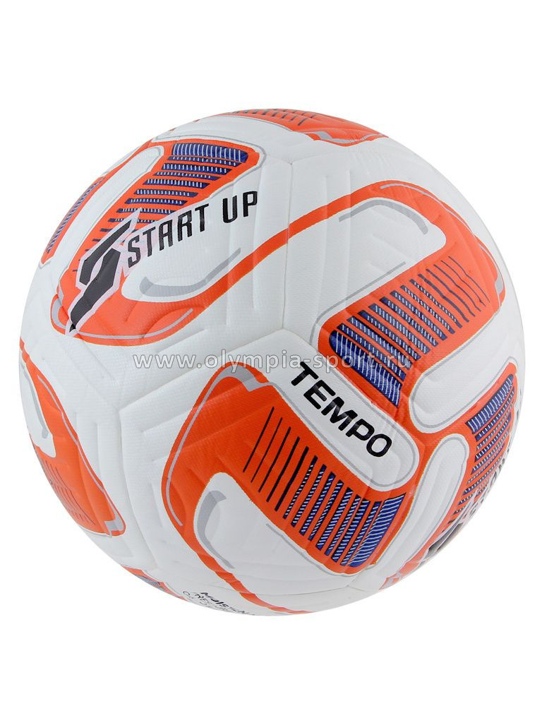 Мяч футбольный Start Up Tempo white/orange, ПУ, р5
